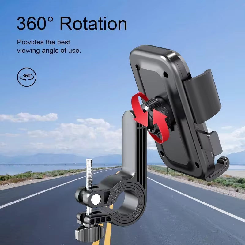Soporte de Celular para Moto de Aluminio con Giro 360°