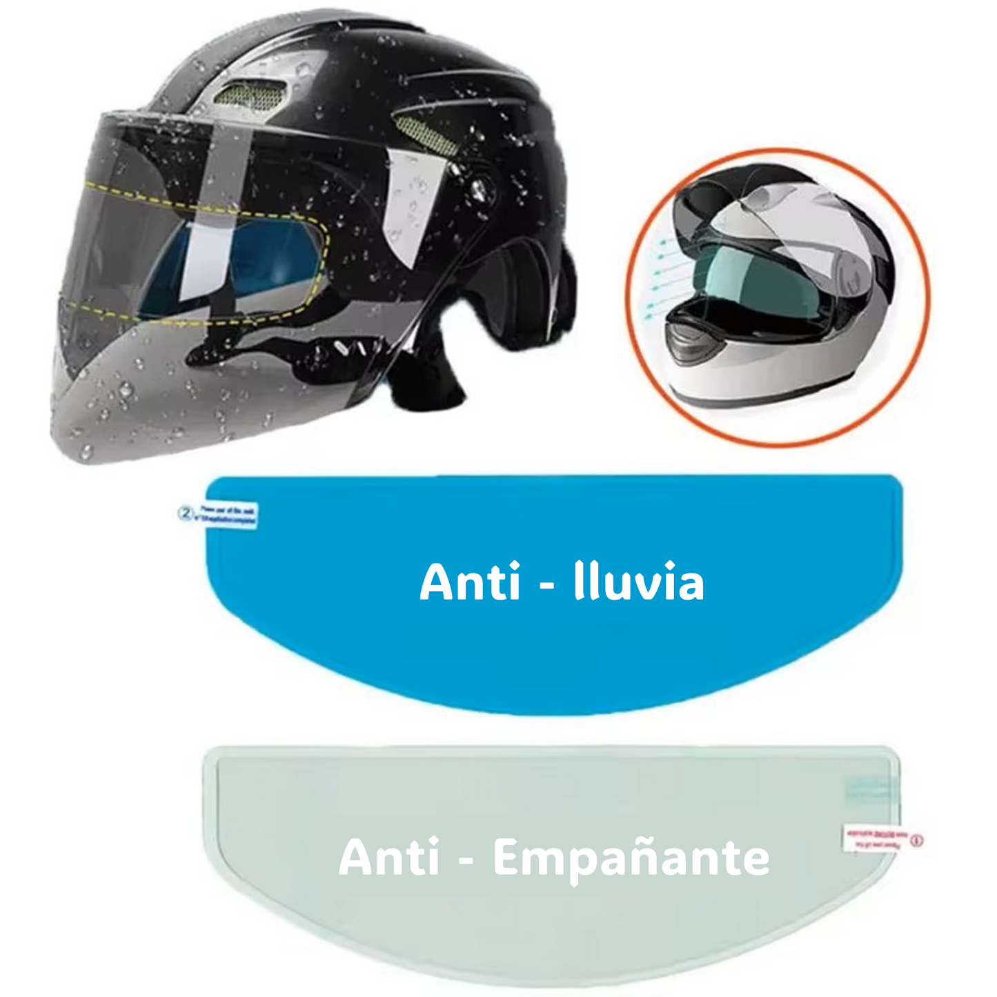 Lámina Antiempañante para Visera de Casco – Accesorio para Moto