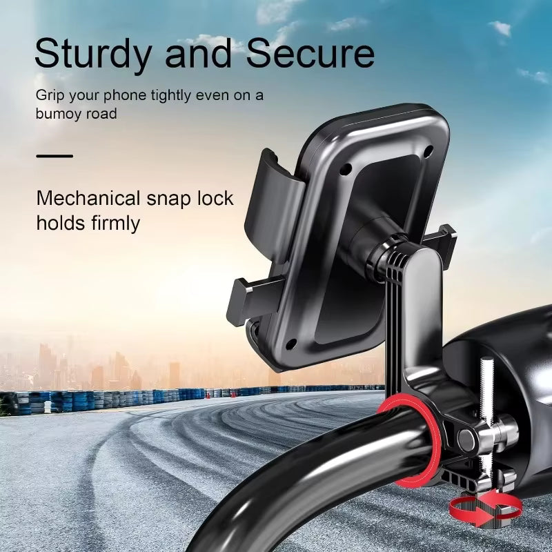 Soporte de Celular para Moto de Aluminio con Giro 360°