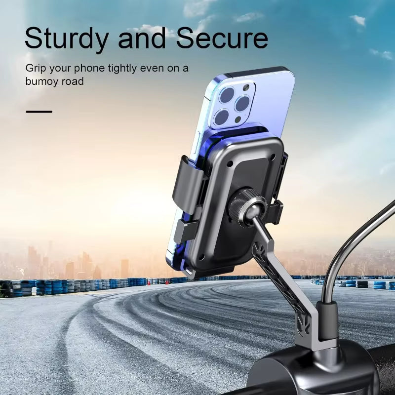 Soporte de Celular para Moto de Aluminio con Giro 360°