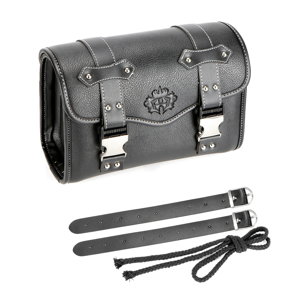 Alforja Universal para Moto – Bolsa Lateral de Cuero Sintético