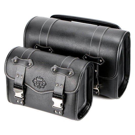 Alforja Universal para Moto – Bolsa Lateral de Cuero Sintético