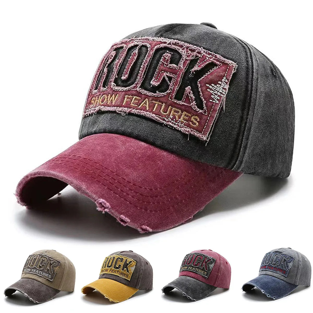 Gorra Moto Bordada Estilo Rock – Ajustable